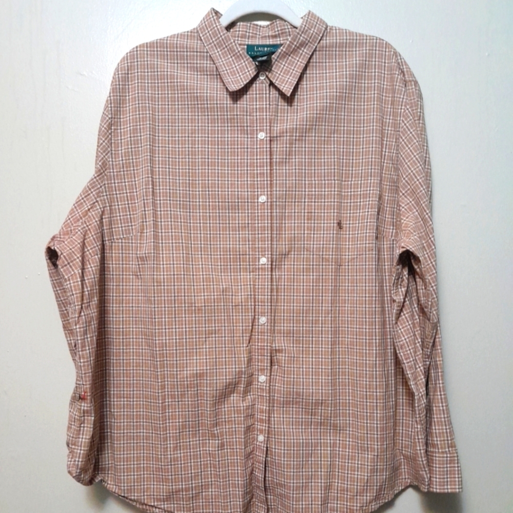 Lauren Ralph Lauren 3x Collared Long Sleeves Shirt